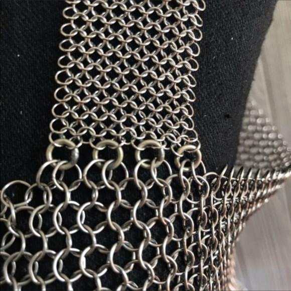 Elaine unziker metal Chainmail tank top cosplay soldered rings medieval larping - Picture 6 of 8